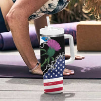 Scottish-American Heritage Month Tumbler With Handle Proud Scottish American Heritage