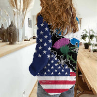 Scottish-American Heritage Month Women Casual Shirt Proud Scottish American Heritage