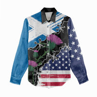 Scottish-American Heritage Month Women Casual Shirt Proud Scottish American Heritage