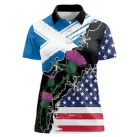 Scottish-American Heritage Month Women Polo Shirt Proud Scottish American Heritage