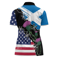 Scottish-American Heritage Month Women Polo Shirt Proud Scottish American Heritage