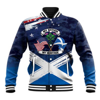 USA Scotland Flag Baseball Jacket My Nation My Heritage