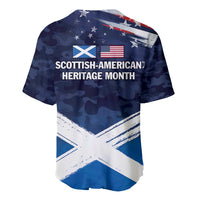 USA Scotland Flag Baseball Jersey My Nation My Heritage