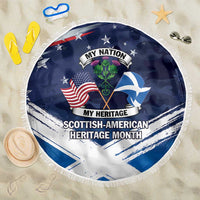 USA Scotland Flag Beach Blanket My Nation My Heritage