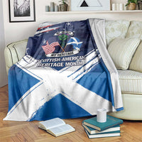 USA Scotland Flag Blanket My Nation My Heritage