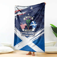 USA Scotland Flag Blanket My Nation My Heritage