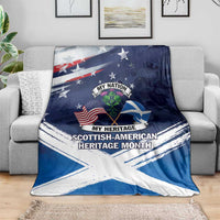 USA Scotland Flag Blanket My Nation My Heritage