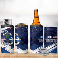 USA Scotland Flag 4 in 1 Can Cooler Tumbler My Nation My Heritage