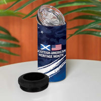 USA Scotland Flag 4 in 1 Can Cooler Tumbler My Nation My Heritage