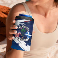 USA Scotland Flag 4 in 1 Can Cooler Tumbler My Nation My Heritage