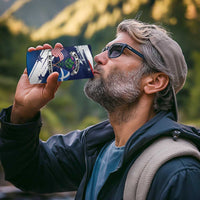 USA Scotland Flag 4 in 1 Can Cooler Tumbler My Nation My Heritage