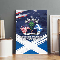 USA Scotland Flag Canvas Wall Art My Nation My Heritage