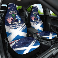 USA Scotland Flag Car Seat Cover My Nation My Heritage