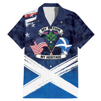 USA Scotland Flag Family Matching Mermaid Dress and Hawaiian Shirt My Nation My Heritage