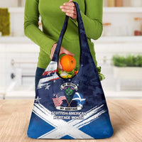 USA Scotland Flag Grocery Bag My Nation My Heritage