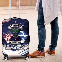USA Scotland Flag Luggage Cover My Nation My Heritage