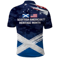 USA Scotland Flag Polo Shirt My Nation My Heritage