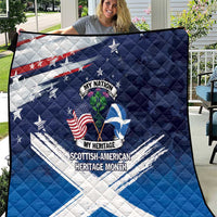 USA Scotland Flag Quilt My Nation My Heritage