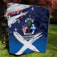 USA Scotland Flag Quilt My Nation My Heritage