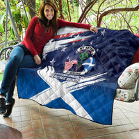 USA Scotland Flag Quilt My Nation My Heritage