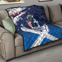 USA Scotland Flag Quilt My Nation My Heritage