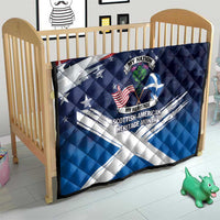 USA Scotland Flag Quilt My Nation My Heritage