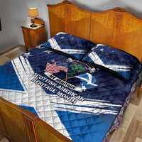 USA Scotland Flag Quilt Bed Set My Nation My Heritage