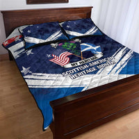 USA Scotland Flag Quilt Bed Set My Nation My Heritage