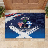 USA Scotland Flag Rubber Doormat My Nation My Heritage
