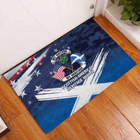 USA Scotland Flag Rubber Doormat My Nation My Heritage