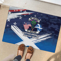 USA Scotland Flag Rubber Doormat My Nation My Heritage