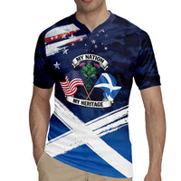 USA Scotland Flag Rugby Jersey My Nation My Heritage