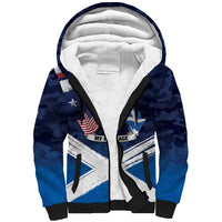 USA Scotland Flag Sherpa Hoodie My Nation My Heritage