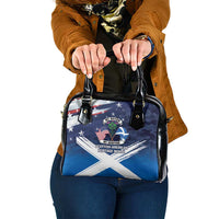 USA Scotland Flag Shoulder Handbag My Nation My Heritage