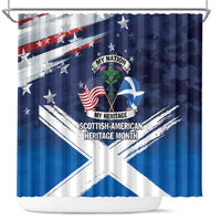 USA Scotland Flag Shower Curtain My Nation My Heritage