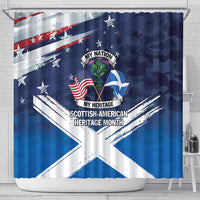 USA Scotland Flag Shower Curtain My Nation My Heritage