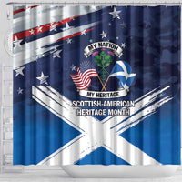 USA Scotland Flag Shower Curtain My Nation My Heritage