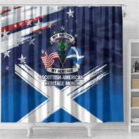 USA Scotland Flag Shower Curtain My Nation My Heritage