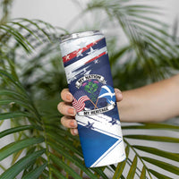 USA Scotland Flag Skinny Tumbler My Nation My Heritage