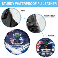USA Scotland Flag Spare Tire Cover My Nation My Heritage