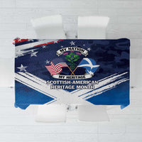 USA Scotland Flag Tablecloth My Nation My Heritage