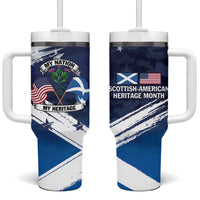 USA Scotland Flag Tumbler With Handle My Nation My Heritage