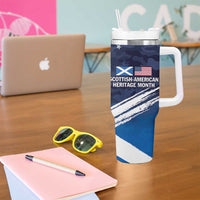 USA Scotland Flag Tumbler With Handle My Nation My Heritage