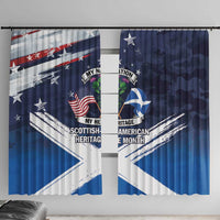 USA Scotland Flag Window Curtain My Nation My Heritage