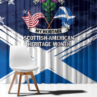 USA Scotland Flag Window Curtain My Nation My Heritage