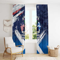 USA Scotland Flag Window Curtain My Nation My Heritage