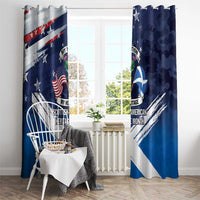 USA Scotland Flag Window Curtain My Nation My Heritage