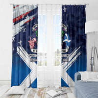 USA Scotland Flag Window Curtain My Nation My Heritage