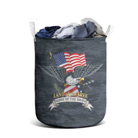Brave Souls Remembered Patriotic Military Tribute Art Laundry Basket