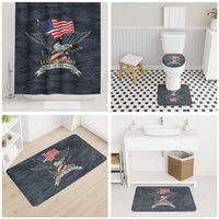 Brave Souls Remembered Patriotic Military Tribute Art Bathroom Set